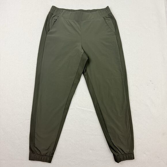 Athleta Brooklyn Jogger Pants Women 12 Green Stretch Travel Casual Workwear - Picture 3 of 11